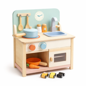 Wooden Play Kitchen Set